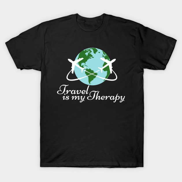 Travel Is My Therapy T-Shirt by Stylish Dzign